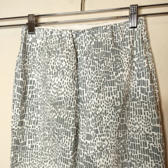 Marla Wynne Pull On Ankle Pant Gray White Stretch Straight - Picture 5 of 7